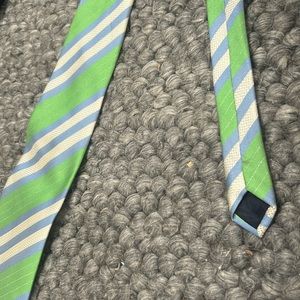 Fratello‎ Green Blue Striped Tie Hand Made